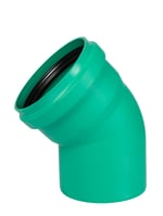 Codo macho-hembra 45° con junta elástica PP-MD Ostendorf/Crearplast-KG 2000, DN/OD 250 mm